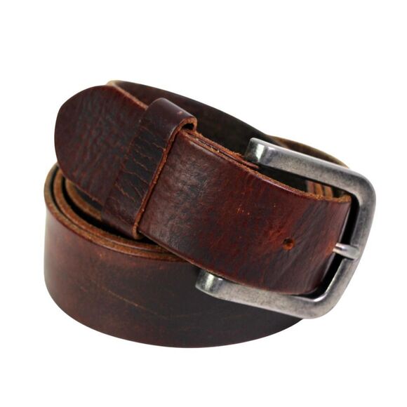 CLASSIC SADDLE BROWN GENUINE LEATHER 1 3/8"Wd CASUAL DRESS MEN'S BELT Sz 40 (R41 - Picture 6 of 11